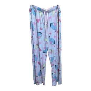 Disney Winnie the Pooh & Eeyore Women’s Pajama Lounge Pants Pink Size 1X NWT